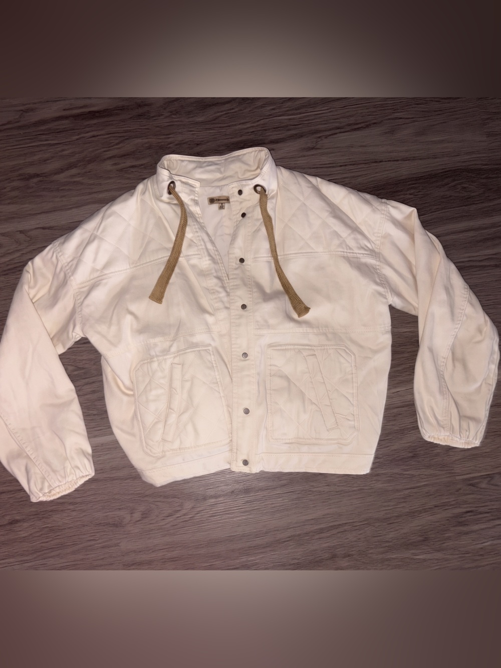 Democracy Quilted Utility Jacket Cream | 
Snap Front |Medium| EUC | So soft!!!